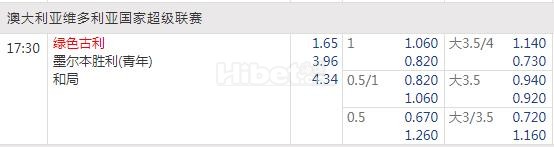澳维超 07-04 17:30 格林古利 VS 墨尔本胜利青年队
