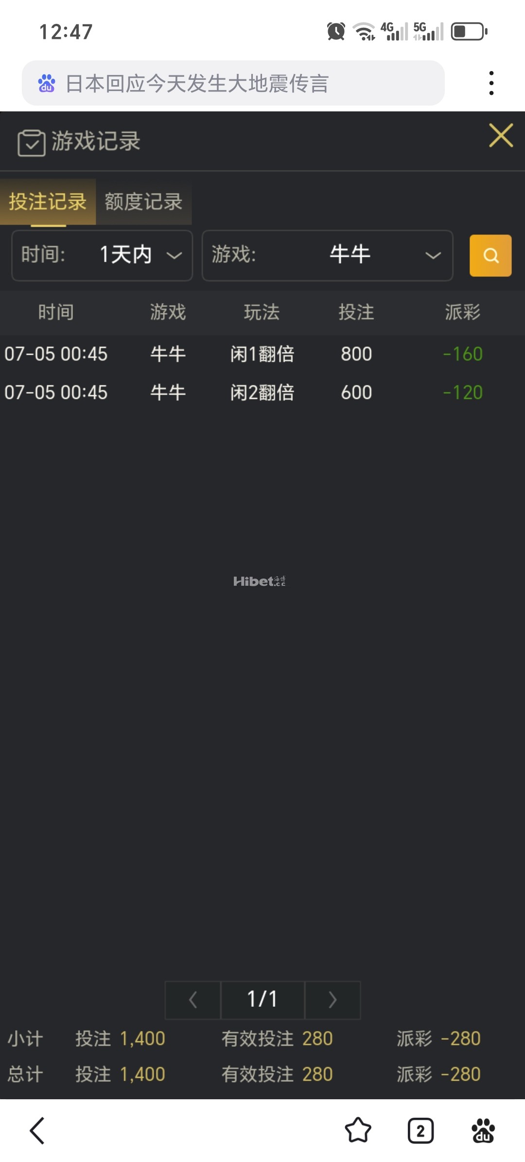 牛牛不给力的亏了