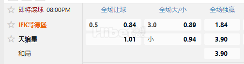 瑞典超 07/06 20:00  哥德堡  -  天狼星
